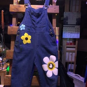 Flowered overalls!!